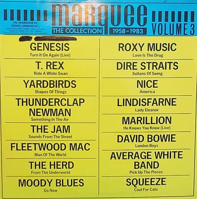 Album Cover Art for The Marquee Collection 1958-1983 Volume 3