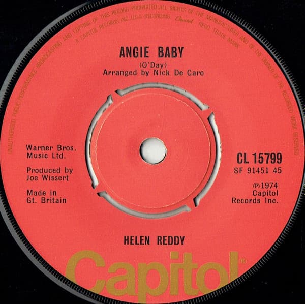 Album Cover Art for Angie Baby