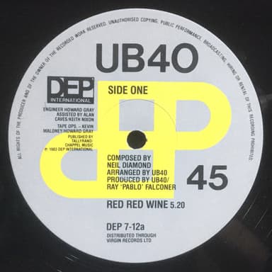 Album Cover Art for Red Red Wine