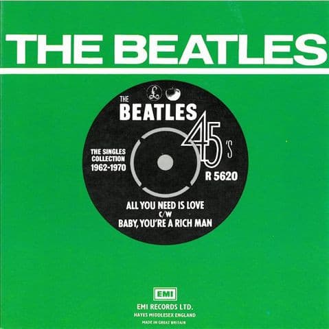 Album Cover Art for All You Need Is Love c/w Baby, You're A Rich Man