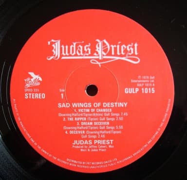 Album Cover Art for Sad Wings Of Destiny