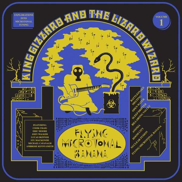 Album Cover Art for Flying Microtonal Banana (Explorations Into Microtonal Tuning Volume 1) 